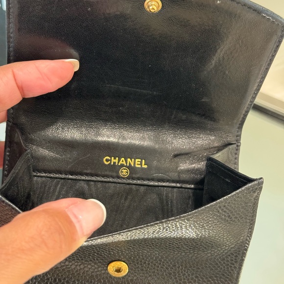 Chanel Caviar Wallet with CC Logo - Black Pebble Leather - Picture 7 of 16